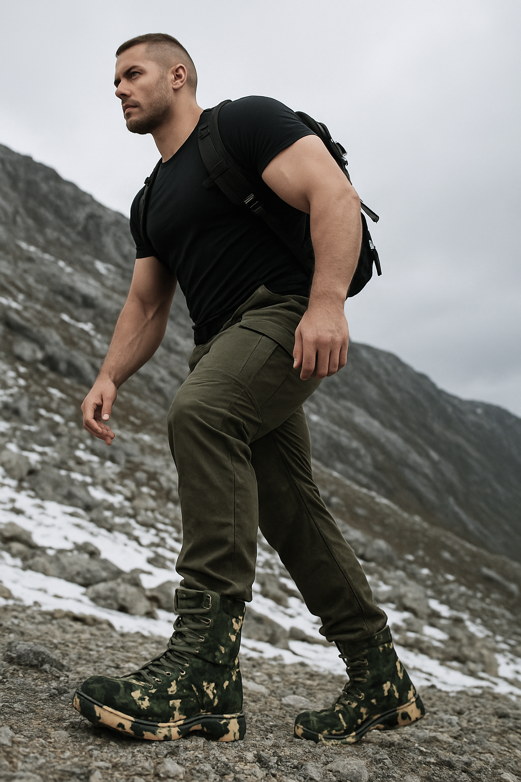 Clash | Army Green Tactical Hiking Boots