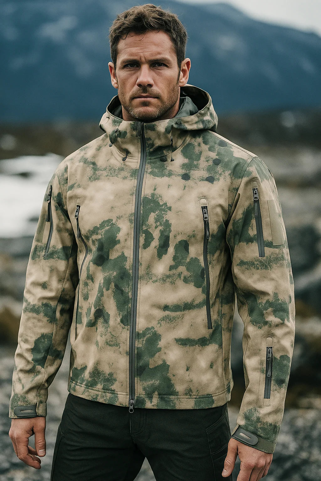 Glide | CAMO HOODED TACTICAL JACKET