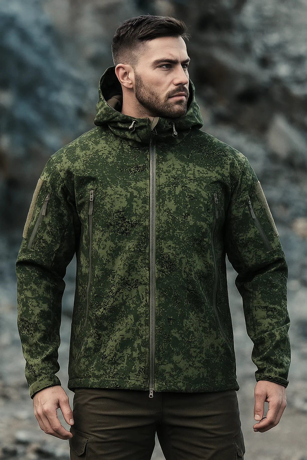 Canyon |  | FLEECE-LINED MILITARY SOFTSHELL JACKET